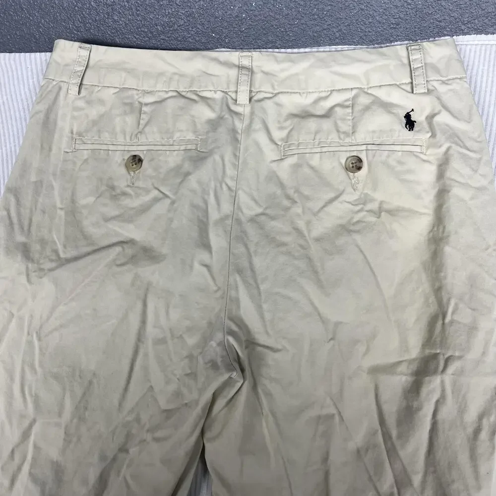 Polo Ralph Lauren Pants Boys 18 Beige Chino Twill Casual Pockets Classic Fit